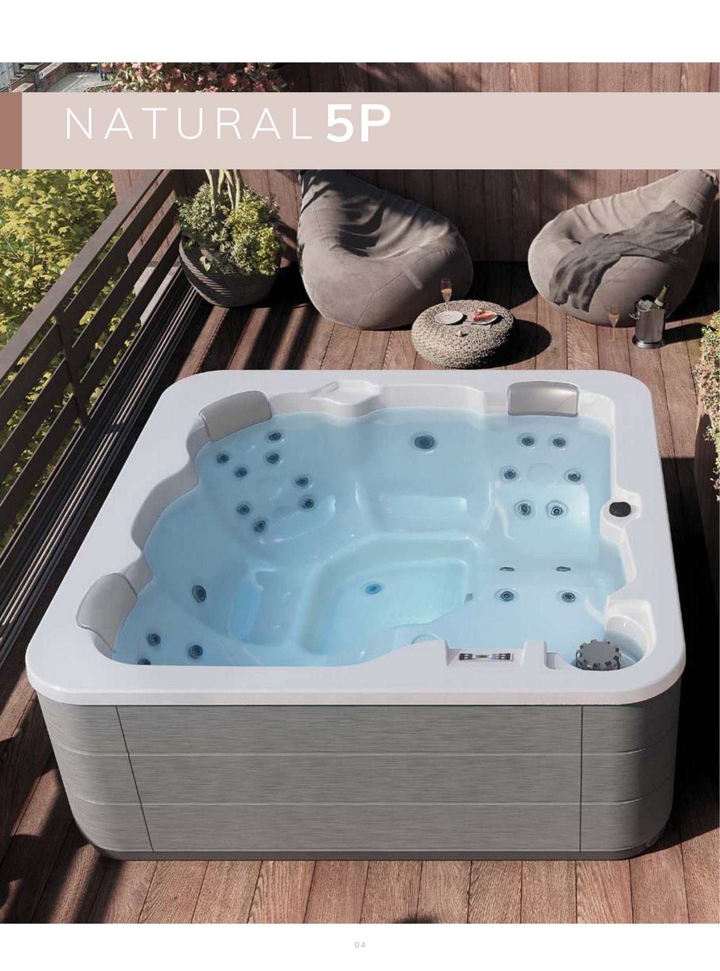 Aquavia Natural 5P spa pool, Wellness One