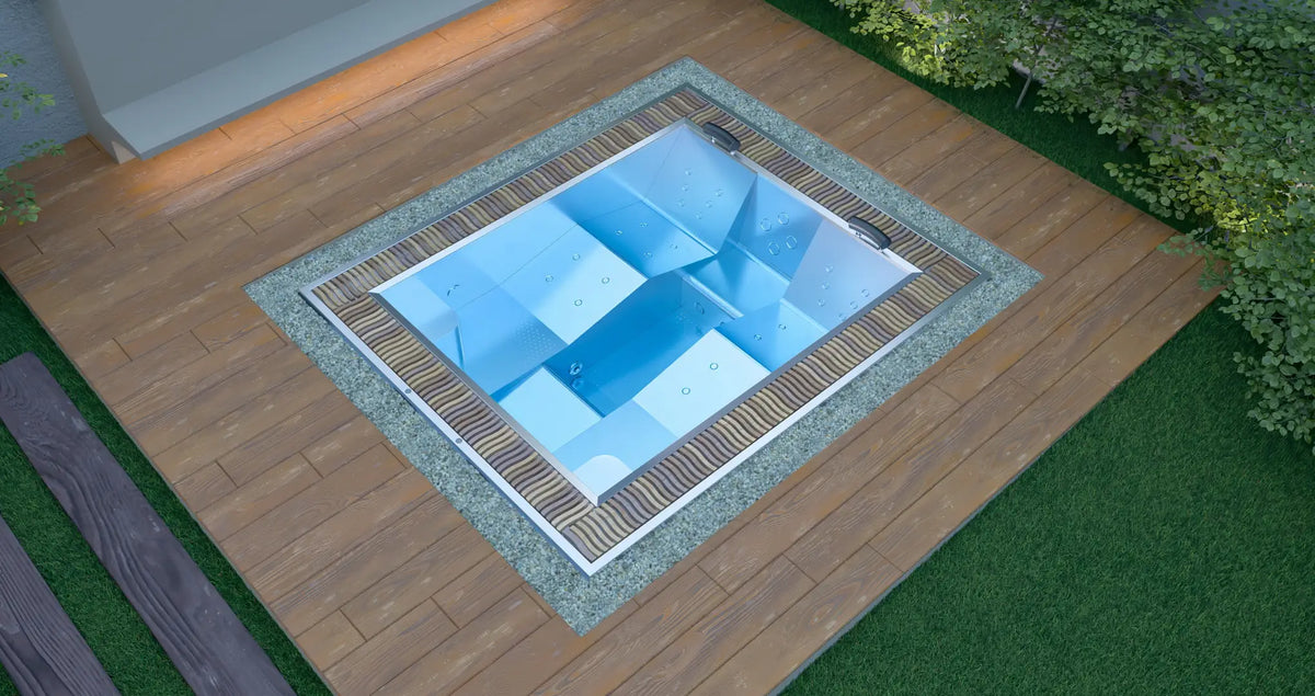 Aquavia Lineon spa pool — overhead view