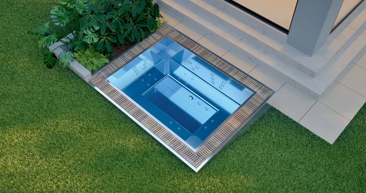 Aquavia InnoVibe 6 spa pool — overhead view